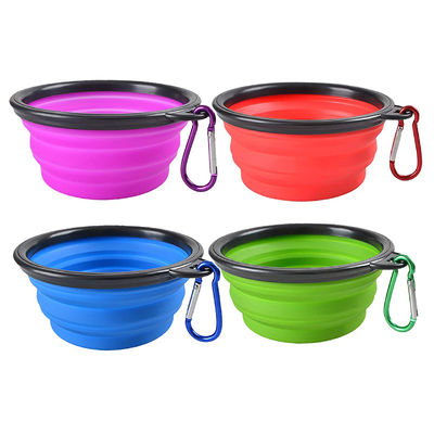 4 প্যাক TPE Collapsible Dog Travel Bowl Water Dish