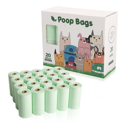 BSCI Cornstarch Dog Poop Bags 100% কম্পোস্টেবল বায়োডিগ্রেডেবল Poop ব্যাগ