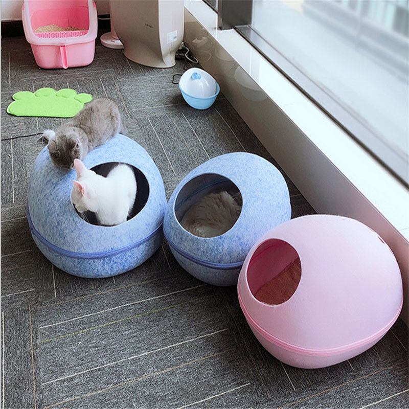 পরিবেশ বান্ধব Breathable Cute Detachable Egg Shape Dog Cat Cat Cave Cave বিছানা পোষা প্রাণীর সরবরাহের জন্য