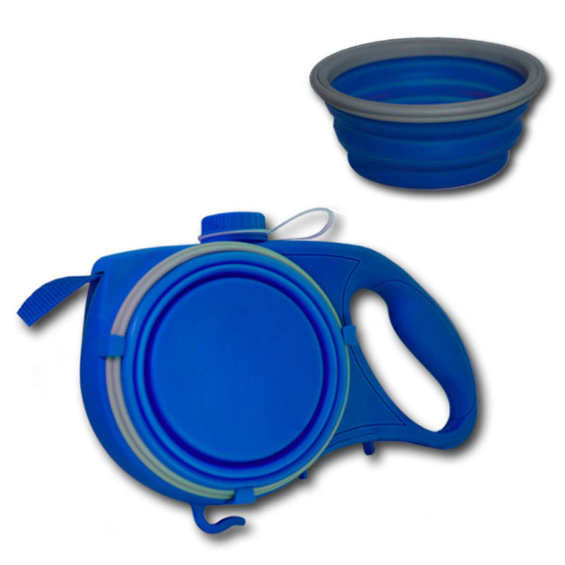 Foldable কাপ মুটি ফাংশন 5 সঙ্গে 1 মধ্যে দড়ি কুকুর Leash জলের বোতল