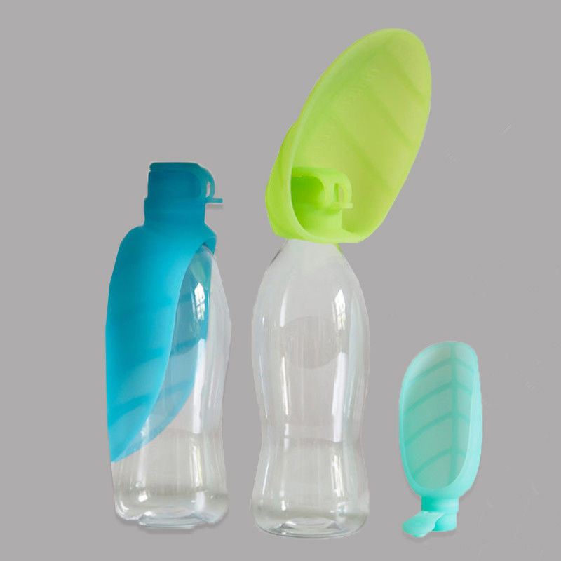BSCI 20oz Foldable জলের বোতল কুকুরদের জন্য সিলিকন বাটি ফ্লিপস দিয়ে