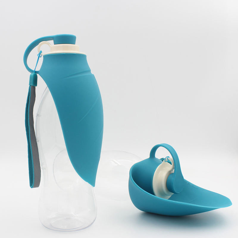 Collapsible সিলিকন কুকুর জল বোতল ইকো বন্ধুত্বপূর্ণ পাতা আকৃতি