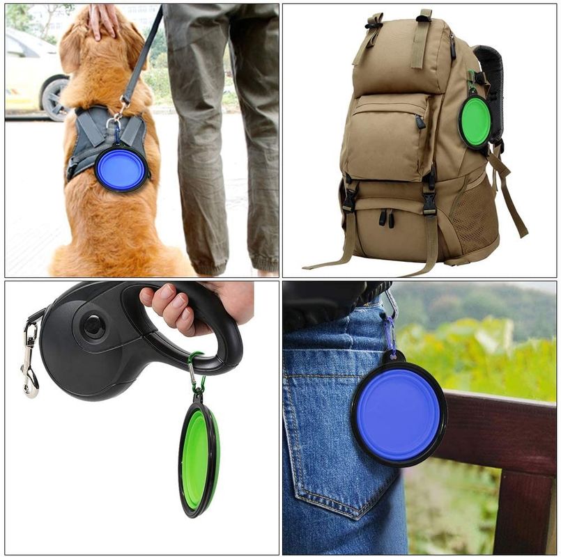 4 প্যাক TPE Collapsible Dog Travel Bowl Water Dish