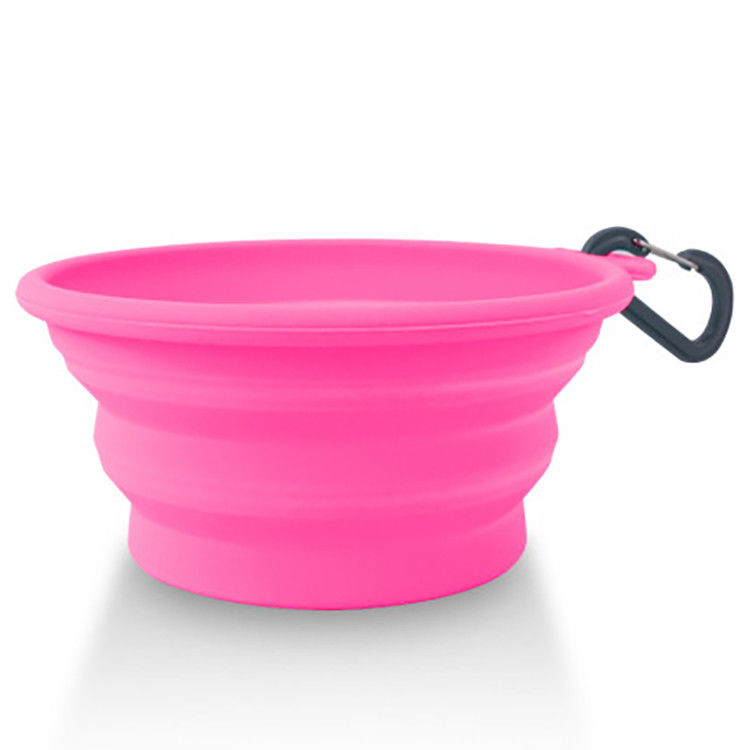 365ml 685ml সিলিকন Collapsible কুকুর ওয়াটার বাটি বহিরঙ্গন কার্যকলাপের জন্য