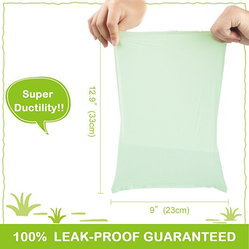 BSCI Cornstarch Dog Poop Bags 100% কম্পোস্টেবল বায়োডিগ্রেডেবল Poop ব্যাগ