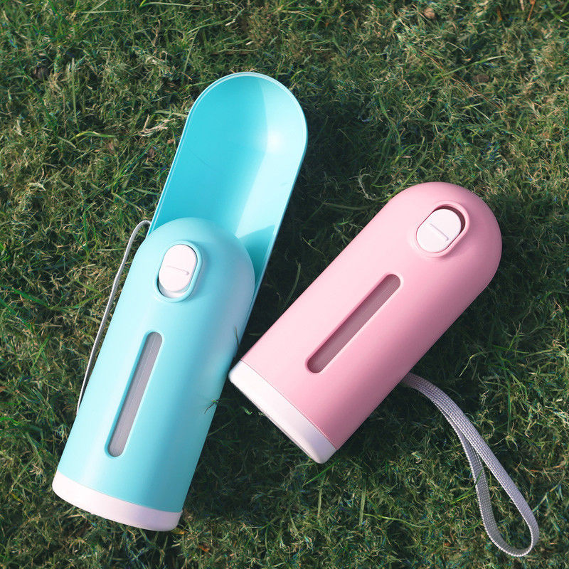 Foldable কুকুর জল বোতল Dispenser গোলাপী নীল